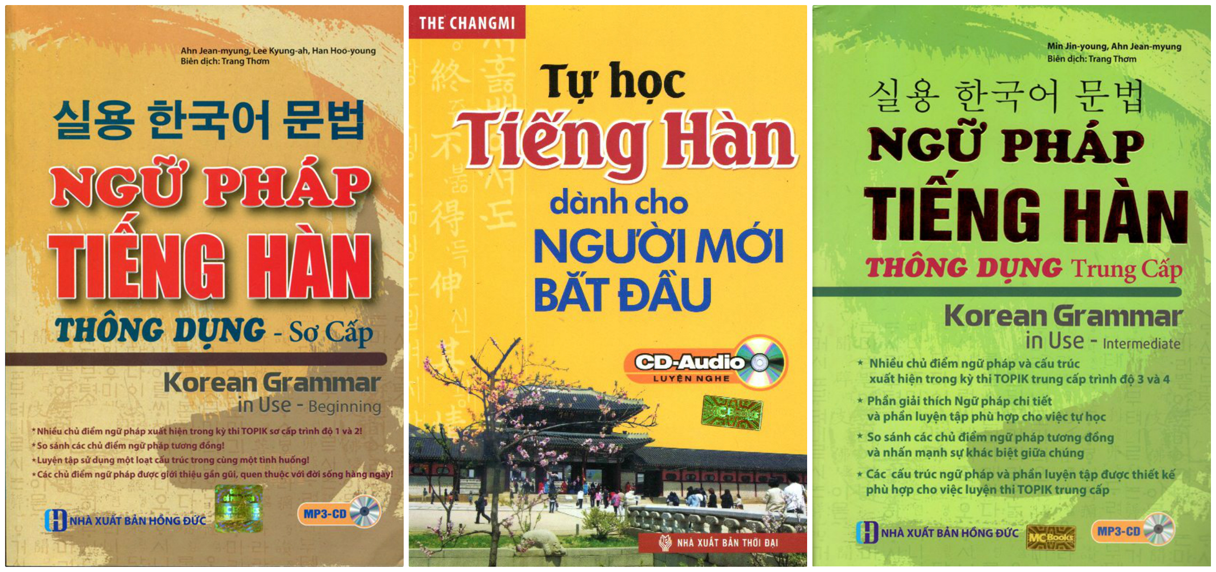 Combo Trọn Bộ Ngữ Pháp Tiếng Hàn Thông Dụng Sơ - Trung Cấp (Tặng Sách Tự Học Tiếng Hàn Cho Người Mới Bắt Đầu)